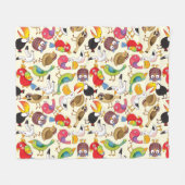 Couverture Polaire Oiseaux, Oiseaux et plus Oiseaux Blanche en polair (Devant (Horizontal))