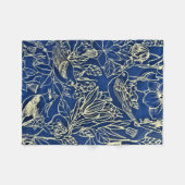 Couverture Polaire Oiseaux Printemps Floral Blossom Parties scintilla (Devant (Horizontal))