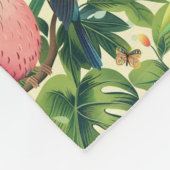 Couverture Polaire Oiseaux tropicaux et fleurs Sherpa Throw Blanket (Coin)