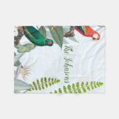 Couverture Polaire Oiseaux tropicaux Perroquets et feuillage (Devant (Horizontal))