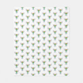 Couverture Polaire Oiseaux verts Flying Fleece Blanket (Devant)
