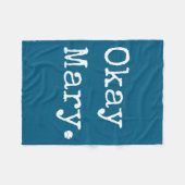 Couverture Polaire Okay Mary Funny Sarcastic Meme Quote  (Devant (Horizontal))