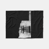 Couverture Polaire Oklahoma Disc Golf État Avec Panier Distressed Gr (Devant (Horizontal))