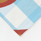 Couverture Polaire Oktoberfest : bière, bretzel, motif de saucisses (Coin)