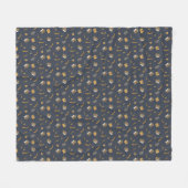 Couverture Polaire Oktoberfest Pretzel Beer Festival Motif Bleu (Devant (Horizontal))