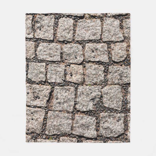 Couverture Polaire Old cobble stone pattern at the streetabstract,anc (Devant)