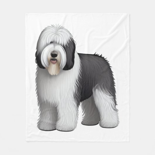 Couverture Polaire Old English Sheepdog 10 (Devant)