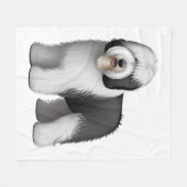 Couverture Polaire Old English Sheepdog 10 (Devant (Horizontal))