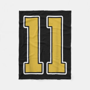 Couverture Polaire Old Gold Black White Srts Numéro 11 Jersey Uniform