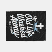 Couverture Polaire Old Life Washed Water Baptism Bible Verse Christia (Devant (Horizontal))