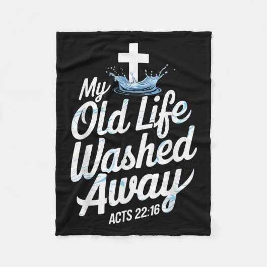Couverture Polaire Old Life Washed Water Baptism Bible Verse Christia (Devant)