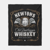 Couverture Polaire Old Moonshine Whiskey Étiquette AJOUTER PHOTO Nom  (Devant)