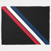 Couverture Polaire Old School Striped les années 70 80s Retro Racing  (Devant (Horizontal))