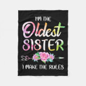 Couverture Polaire Oldest Sister Shirt I Make The Rules Funny Matchin (Devant)