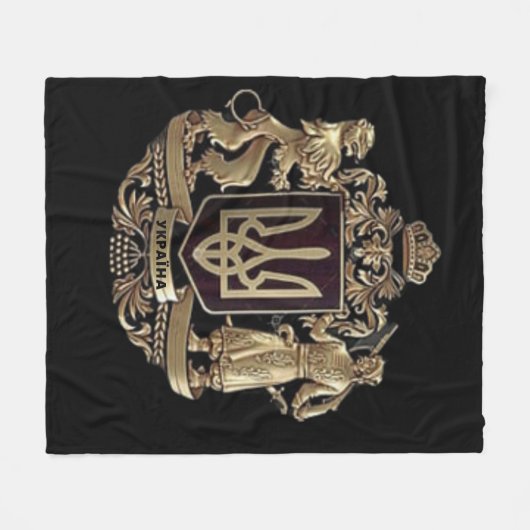 Couverture Polaire Olena Zelenska Ukraine Crest (Devant (Horizontal))