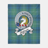 Couverture Polaire Oliphant Ancien Clan Badge Tartan Plaid (Devant)