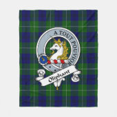 Couverture Polaire Oliphant Moderne Clan Badge Tartan Plaid (Devant)