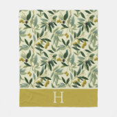 Couverture Polaire Olive Branch Monogram Initial (Devant)