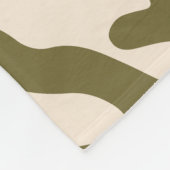 Couverture Polaire Olive Green Aesthétique Liquide Formes Organiques  (Coin)