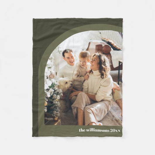Couverture Polaire Olive Green Arc moderne deux photo verticale (Devant)