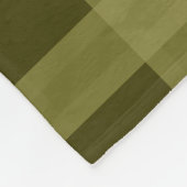 Couverture Polaire Olive Green Plaid Nom personnalisé (Coin)