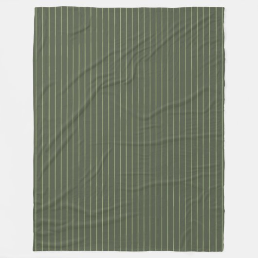 Couverture Polaire Olive Pinstripes (Devant)