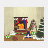 Couverture Polaire Oliver Décore pour Noël (Devant (Horizontal))