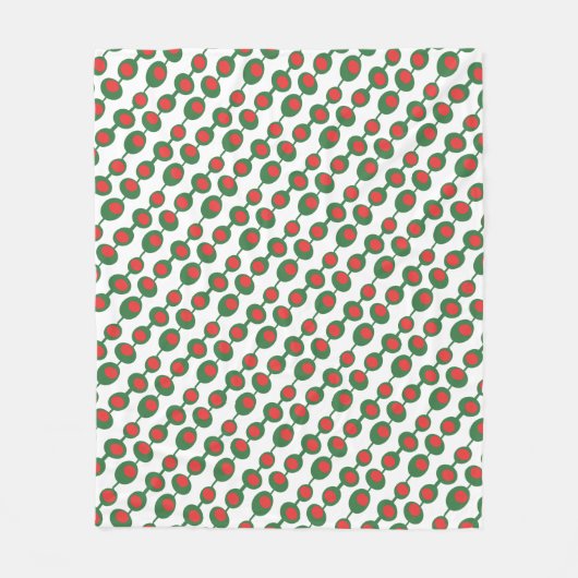 Couverture Polaire Olives atomiques Motif du milieu du siècle (Devant)