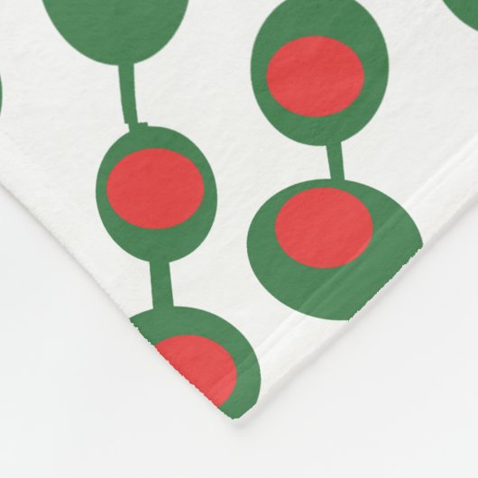 Couverture Polaire Olives atomiques Motif du milieu du siècle (Coin)