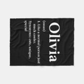 Couverture Polaire Olivia Name Definition Funny D (Devant (Horizontal))