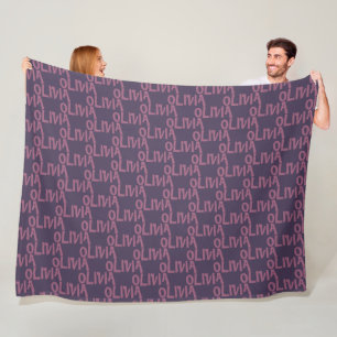 Couverture Polaire Olivia, Votre nom Fleece Blanket