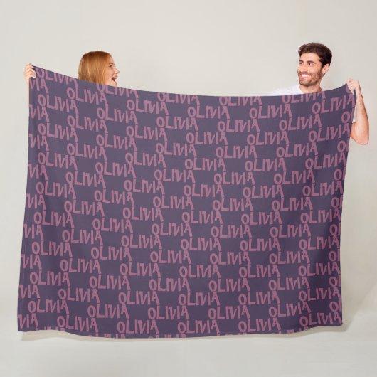 Couverture Polaire Olivia, Votre nom Fleece Blanket (En situation)