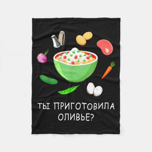 Couverture Polaire Olivier Salad Lover Russian New Years Russian Gift (Devant)