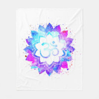 *~* OM Blanc Violet Lotus Fleur Mandala