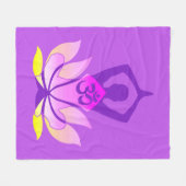 Couverture Polaire OM Namaste Spirituelle Lotus Fleur Yoga Pose Paste (Devant (Horizontal))