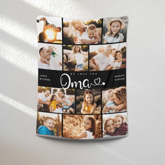 Couverture Polaire Oma We Lots Hearts Modern Photo Collage Fleece