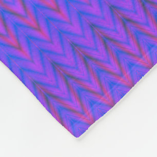Couverture Polaire Ombre bleu et pourpre Chevron