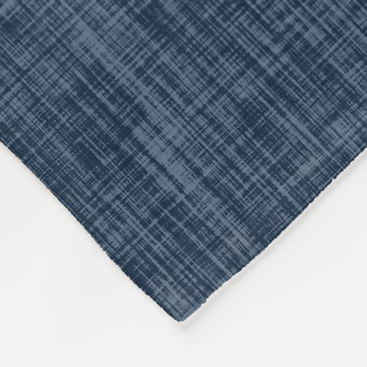 Couverture Polaire Ombre Crosshatch Amber Terracotta Clay Bleu (Coin)