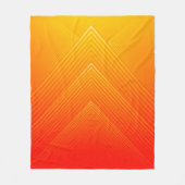 Couverture Polaire Ombre géométrique orange à jaune (Devant)