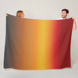 Couverture Polaire Ombre jaune rouge orange rouge vibrant du coucher