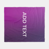 Couverture Polaire Ombre moderne et texte blanc modifiable (Devant (Horizontal))