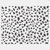 Couverture Polaire Ombres - Noir sur Blanc (Devant (Horizontal))