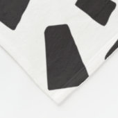 Couverture Polaire Ombres - Noir sur Blanc (Coin)