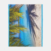 Couverture Polaire Ombres sur la plage (Devant)