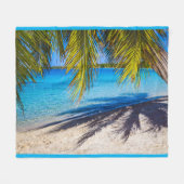 Couverture Polaire Ombres sur la plage (Devant (Horizontal))
