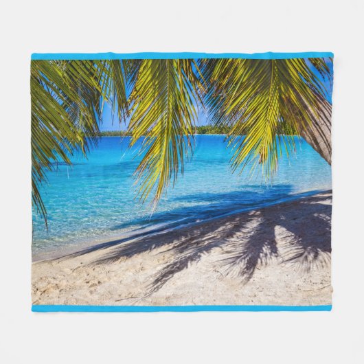 Couverture Polaire Ombres sur la plage (Devant (Horizontal))