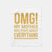 Couverture Polaire Omg my maman, un truc de right about everything (Devant)