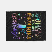 Couverture Polaire Omg Ses Frères 1er Anniversaire Doux 1 Ans (Devant (Horizontal))