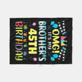 Couverture Polaire Omg Ses Mes Frères 45e Anniversaire Doux 45 Ans O (Devant (Horizontal))