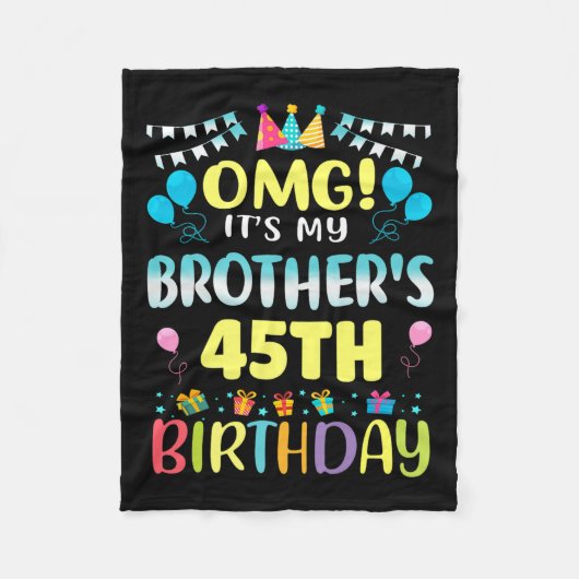 Couverture Polaire Omg Ses Mes Frères 45e Anniversaire Doux 45 Ans O (Devant)